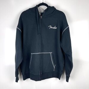 Fender Canada Are You Ready To Rock Zip Up Hoodie Black Men's Size Medium